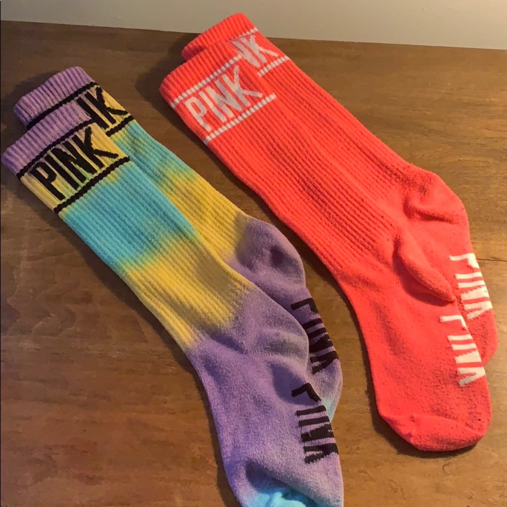 VS PINK varsity socks